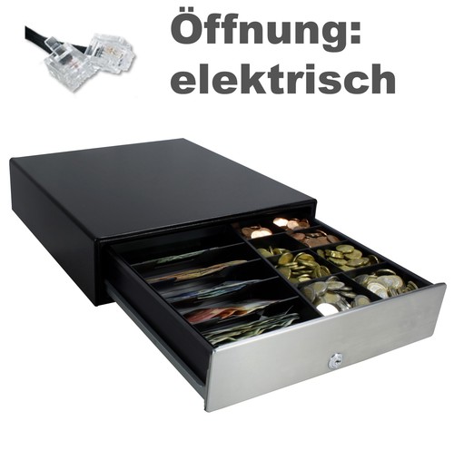 Kassenschublade öffnet